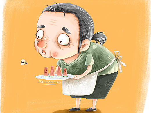 小虫虫你也想吃婆婆的瓜瓜吗