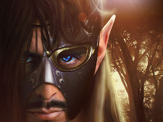 人像合成（素材图片来自百度图片）