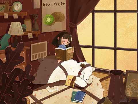 她一定很爱读书吧~