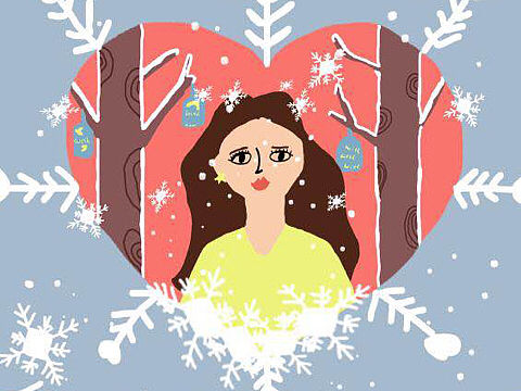 雪花落下（个人主页-ZNDMzMzQ3Njg=） - 商业插画 - 站酷设计师萤火虫白玲原创素材 - 站酷ZCOOL