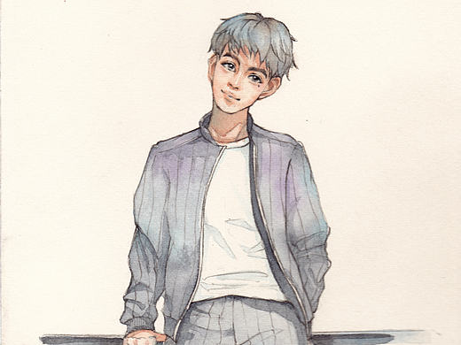 水彩 半写实人物习作