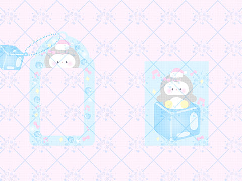 原创卡套｜可爱卡套｜小企鹅和她的冰镇睡衣派对