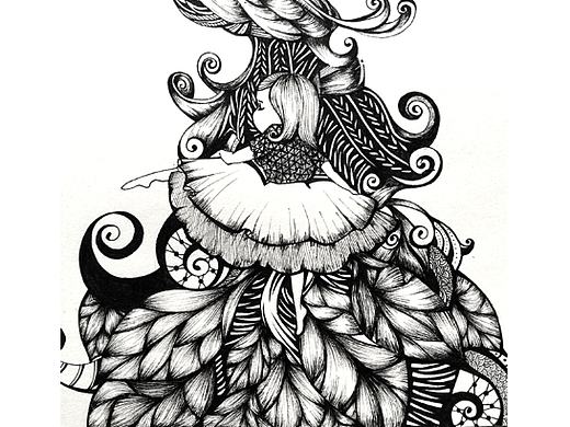 黑白装饰画