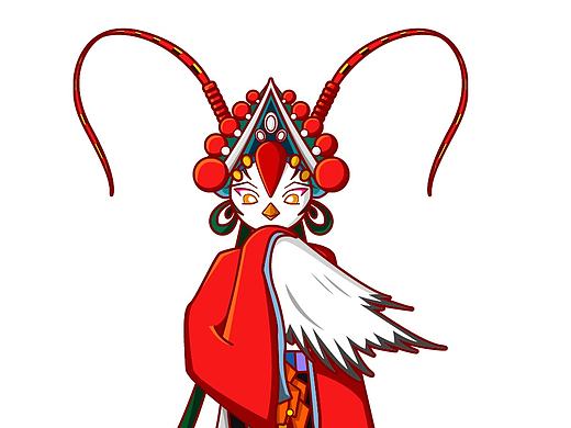 丹顶鹤京剧人物（个人主页-ZMjAzNDIzNTI=） - 创作习作 - 站酷设计师Hi莫客原创素材 - 站酷ZCOOL