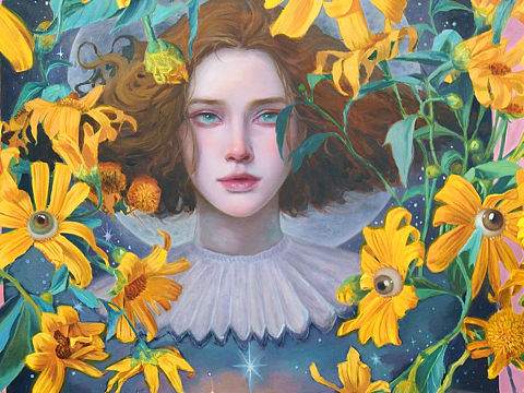 何水晶作品《一花一世界》