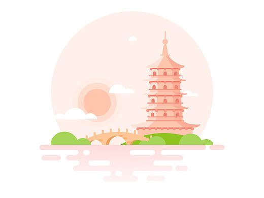 杭州印象 插画