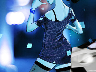 戴耳机的女孩（个人主页-ZMzQ2OTA5Mg==） - 创作习作 - 站酷设计师Damon花旗原创素材 - 站酷ZCOOL