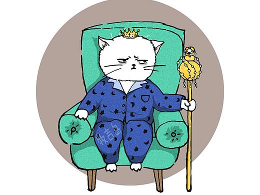 一组喵星人系列插画