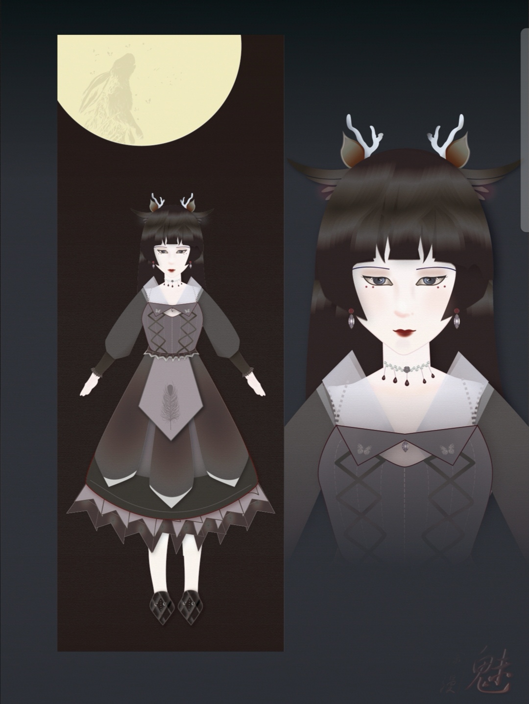 鹿女_xxdhz站酷ZCOOL