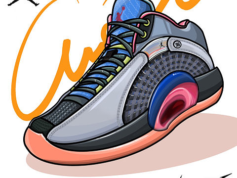 《球鞋系列》AJ35灰蓝红