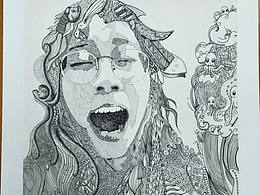 黑白线描