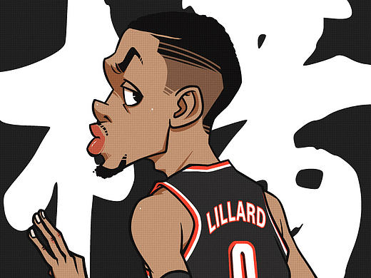 几张NBA球星漫画