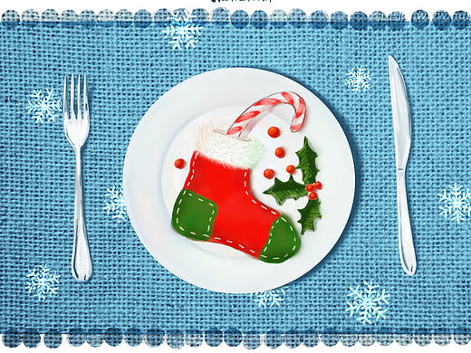 圣诞节之餐（个人主页-ZMTk3NDMyNDA=） - 创作习作 - 站酷设计师可琳娜Klreana原创素材 - 站酷ZCOOL