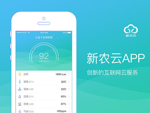 新农云APP数据监测页