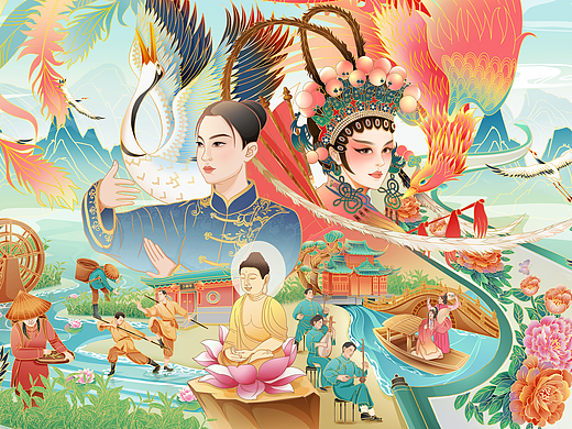国潮插画 【河南非遗】