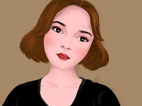 手绘插画头像