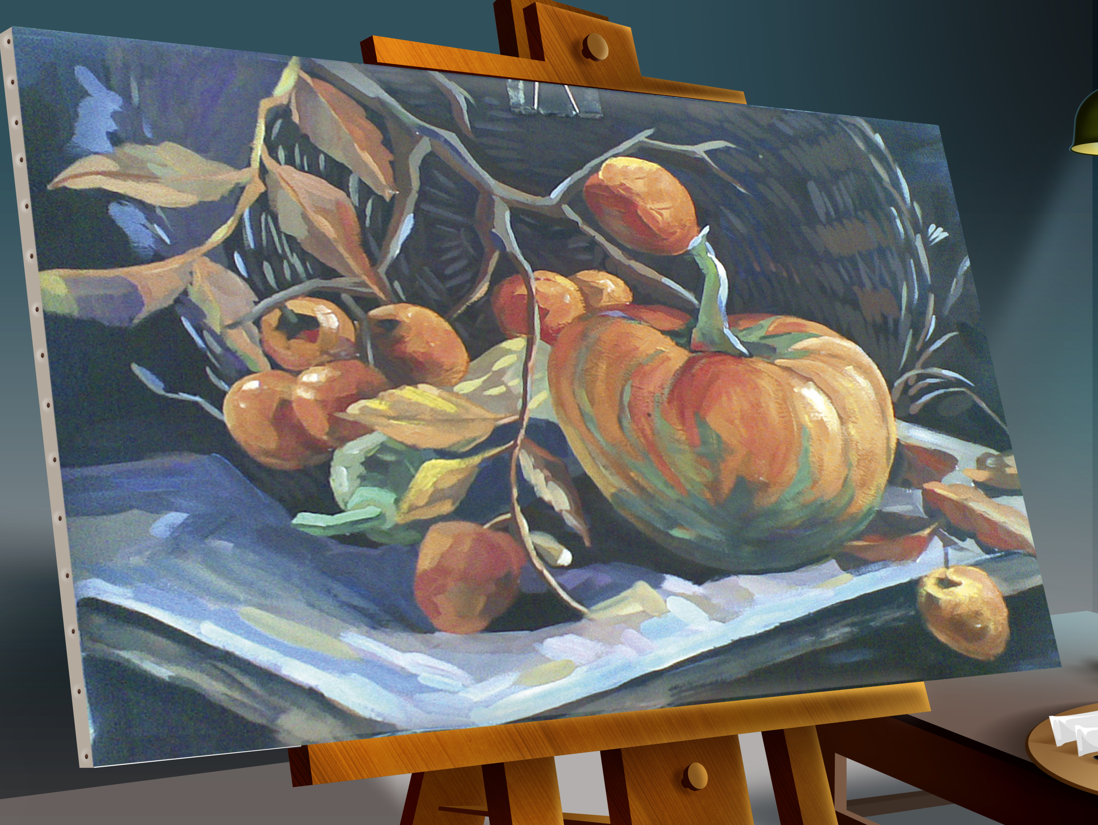 水粉画-南瓜_小闯lc-站酷zcool