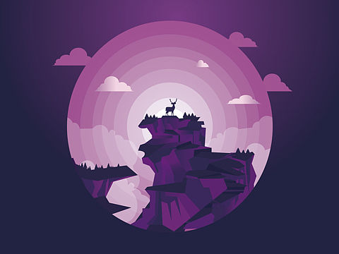 鹿（个人主页-ZMzQ2MTIwMTI=） - 商业插画 - 站酷设计师神经饼ZYL原创素材 - 站酷ZCOOL