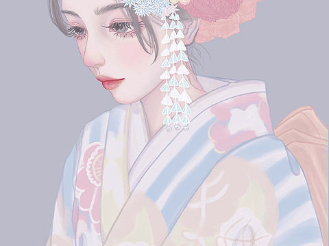 和服少女??（個(gè)人主頁-ZNTY5Mzg0OTY=） - 創(chuàng)作習(xí)作 - 站酷設(shè)計(jì)師十霧wu原創(chuàng)素材 - 站酷ZCOOL