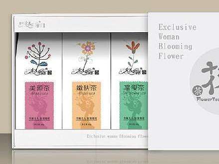 女人如花、花茶、电商产品包装