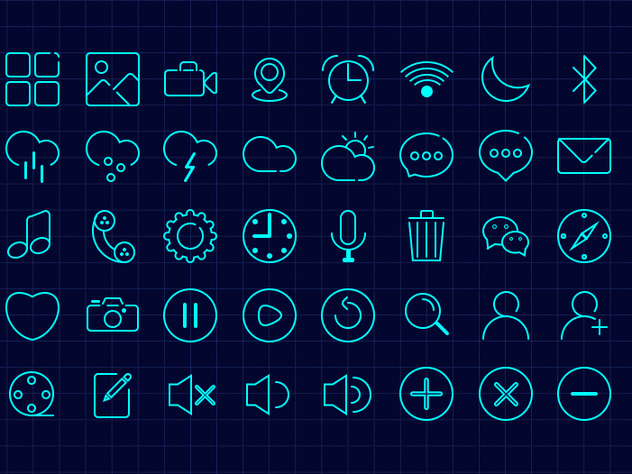 一组线性icon_LuvisGo-站酷ZCOOL