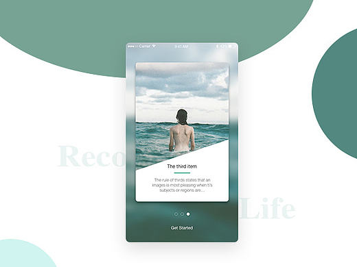 Record Your Life Every Minute For UI APP 界面 简历 模板