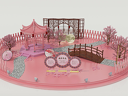 樱花美陈、樱花景观、樱花卡通、樱花商场、商城、展示