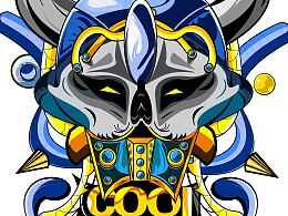 skeleton warrior——矢量插画