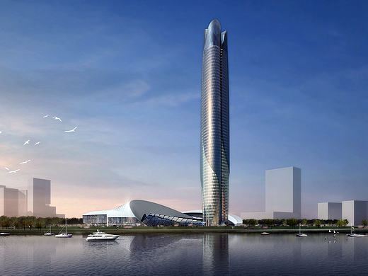 海景建筑塔楼设计表现