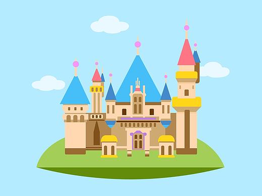 Castle_扁平化（個人主頁-ZMTczMDY1NjQ=） - 圖案 - 站酷設(shè)計師Long_longago原創(chuàng)素材 - 站酷ZCOOL