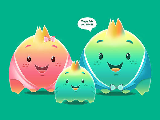 拉勾网形象设计征集计划比赛 原创作品 "GO家族"