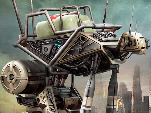 超写实蒸汽朋克机器人