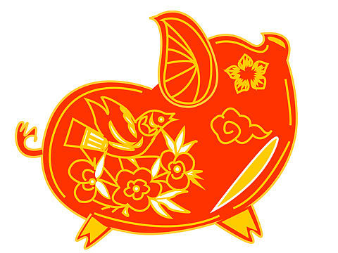 传统文化元素设计之猪年主题:pig: