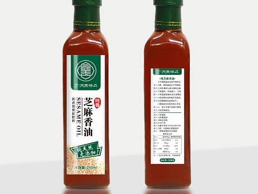 香油瓶贴芝麻油瓶贴