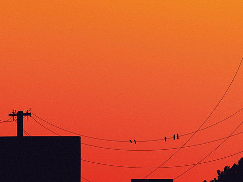 看到夕陽(yáng)，就想把它畫(huà)下來(lái)～（個(gè)人主頁(yè)-ZNTkyODY5MDQ=） - 創(chuàng)作習(xí)作 - 站酷設(shè)計(jì)師愛(ài)吃菜心原創(chuàng)素材 - 站酷ZCOOL