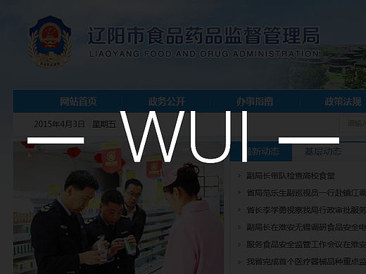 網(wǎng)頁設計 遼陽藥監(jiān)(已上線)（個人主頁-ZMTU0MjQzMTY=） - 其他網(wǎng)頁 - 站酷設計師印Xiang原創(chuàng)素材 - 站酷ZCOOL