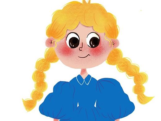 金发小姑娘（个人主页-ZNDQwMDAyMzI=） - kids illustration - 站酷设计师常儿啊原创素材 - 站酷ZCOOL