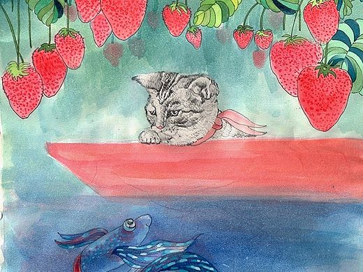 草莓的季节——遇见（个人主页-ZMTI0Nzc2ODA=） - 商业插画 - 站酷设计师baicaimao原创素材 - 站酷ZCOOL