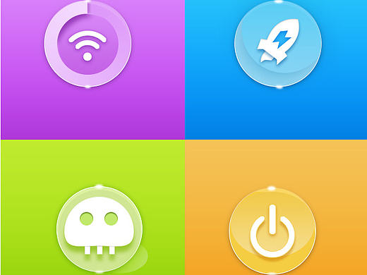 临摹的一组好看的小图标