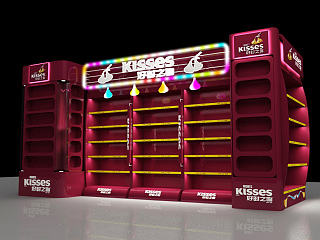 济南好时巧克力银光货架美化