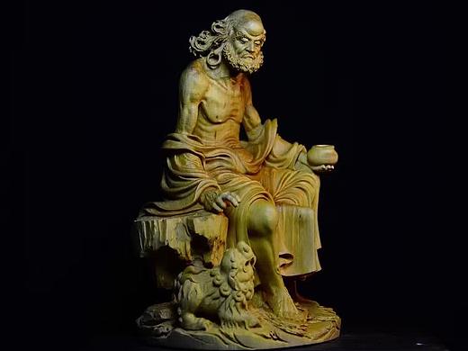 黄杨木-《笑狮罗汉》
