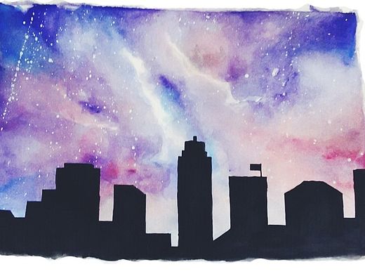 城市 水彩剪影~~（个人主页-ZMTI3NjgyMzY=） - 创作习作 - 站酷设计师绿川幸原创素材 - 站酷ZCOOL