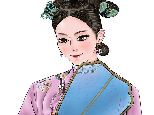 延禧攻略 純妃（個人主頁-ZMzA1Mjk1Njg=） - 創(chuàng)作習作 - 站酷設計師插畫師壹天原創(chuàng)素材 - 站酷ZCOOL
