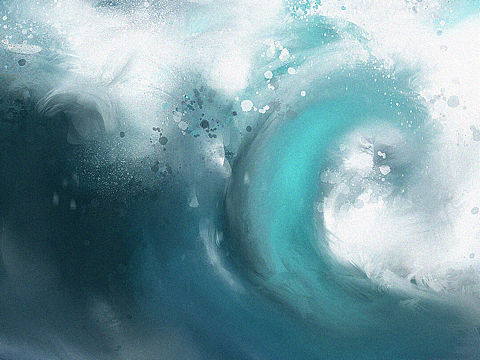 浪里个浪画海浪～