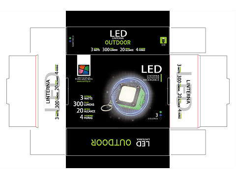 工业风灯具包装盒设计