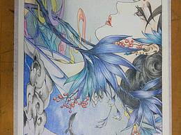 临摹古戈力大大的半面妆