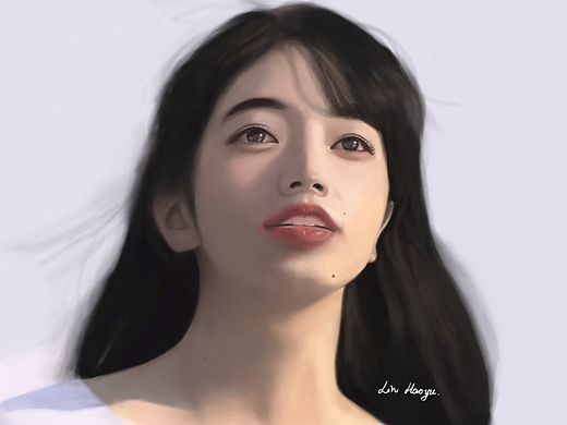 初次厚涂 | 小松菜奈（个人主页-ZNTg4MTYzNDQ=） - 绘画 - 站酷设计师TouchMars原创素材 - 站酷ZCOOL