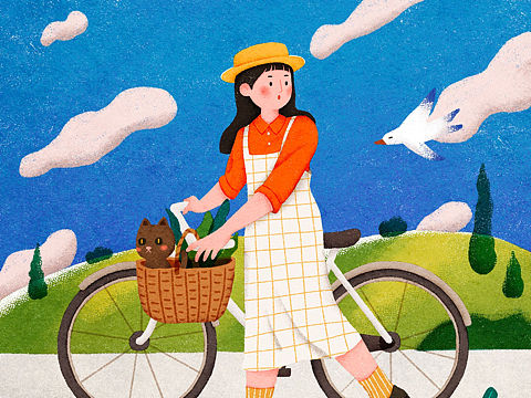 年度插画总结 丝印风插画