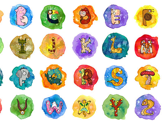 原创卡通字母设计