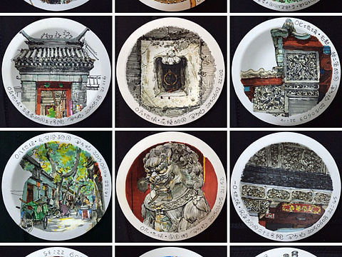 纸碟绘画之北京胡同
